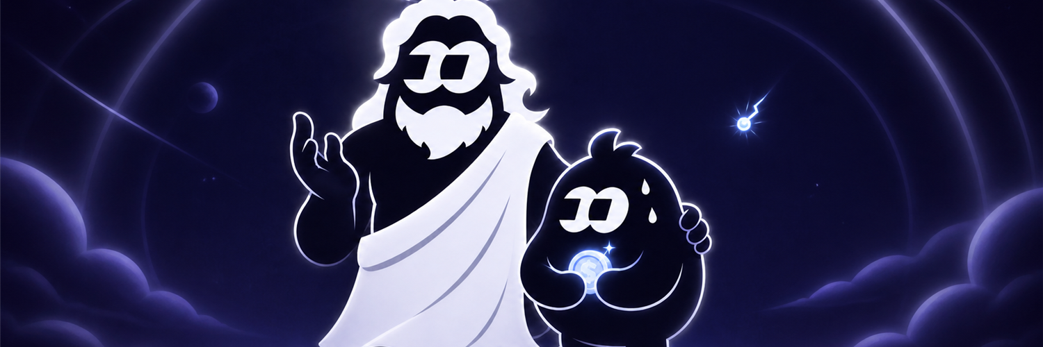 Jesus and the FOMO disciple in a glowing indigo cosmos